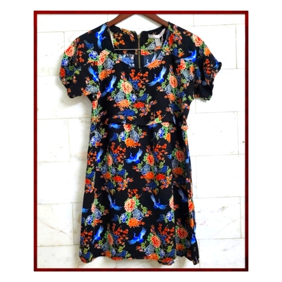 Bird Print Dress - Picture 4 of 9
